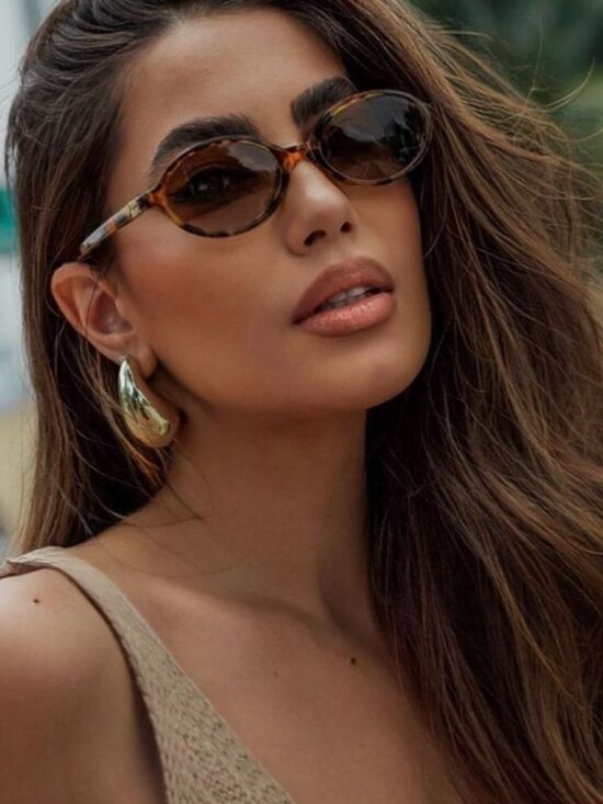 NEW MIU MIU MU 04ZS OVAL HAVANA BROWN SUNGLASSES MU04ZS 19P2Z1 WOMEN MIU MIU main image 6